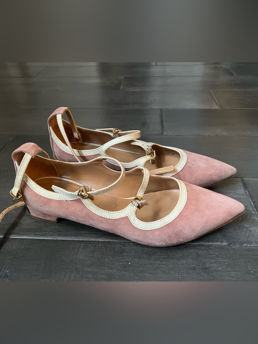 NAPOLEONI Made in Italy — Blush Pink Suede & Leather flats, EU 40 🌸